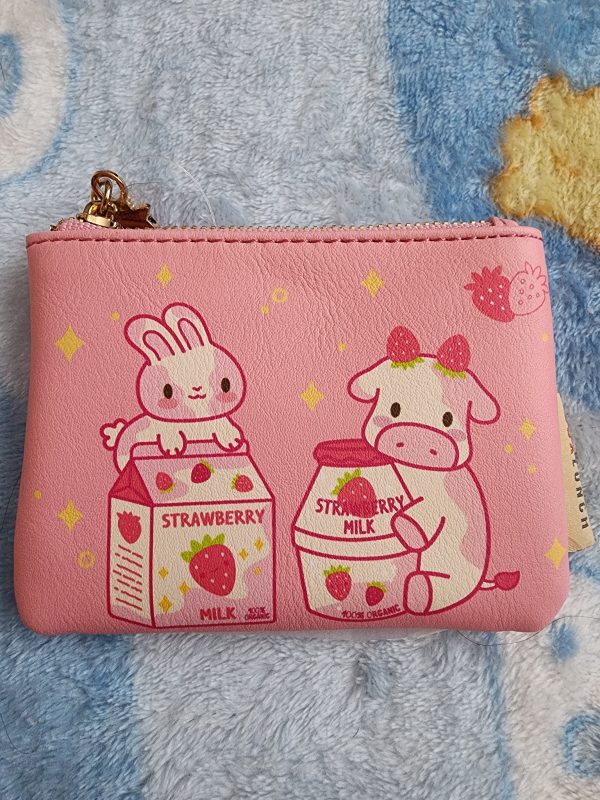 Strawberry Milk Cow and Rabbit Coin Purse Supply