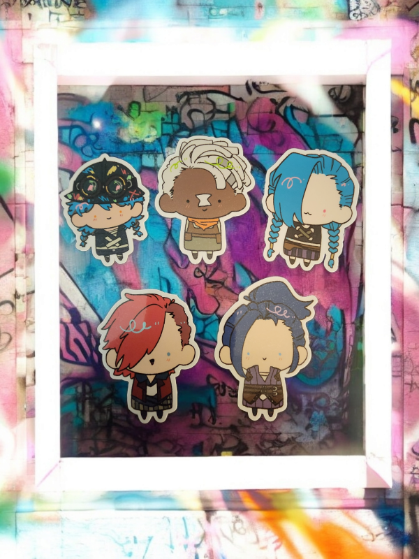 Arcane League of Legends Chibi Stickers Set of 5 Online now