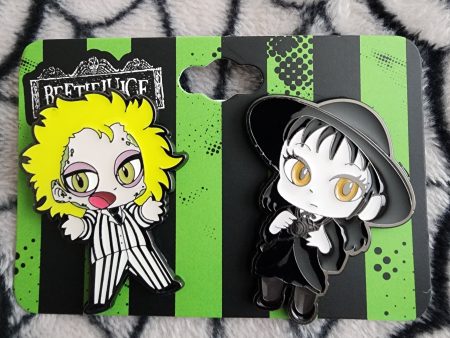 Beetlejuice and Lydia Chibi Pin Set Sale