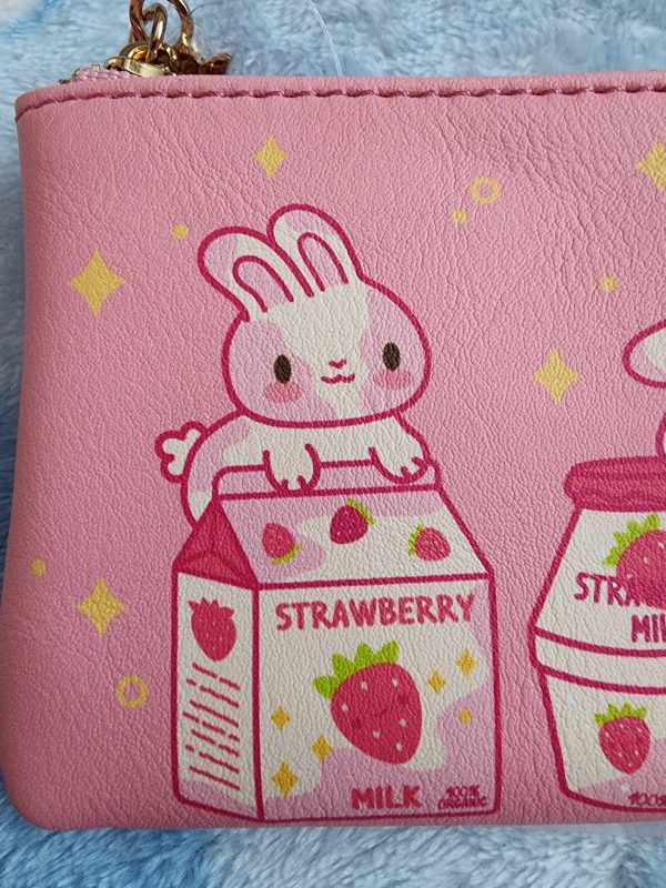 Strawberry Milk Cow and Rabbit Coin Purse Supply