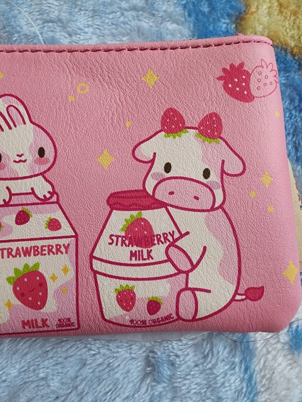 Strawberry Milk Cow and Rabbit Coin Purse Supply