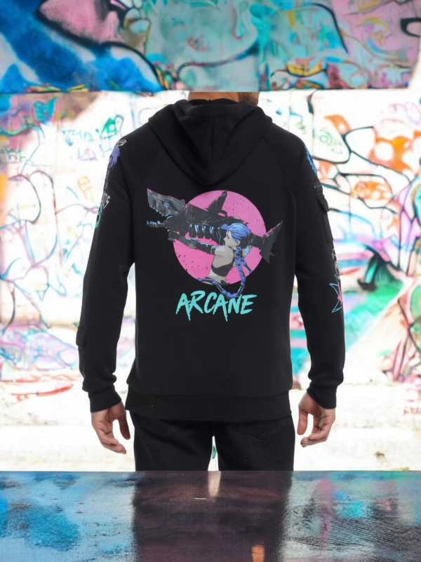 Arcane Jinx Graffiti League of Legends Hoodie For Sale