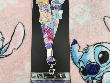 Disney Princess Manga Style Lanyard with 4 Pins and Cardholder Online