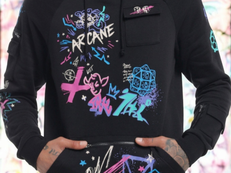 Arcane Jinx Graffiti League of Legends Hoodie For Sale