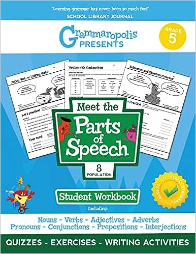 The Parts of Speech Workbook, Grade 5 (Grammaropolis Grammar Workbooks) Sale